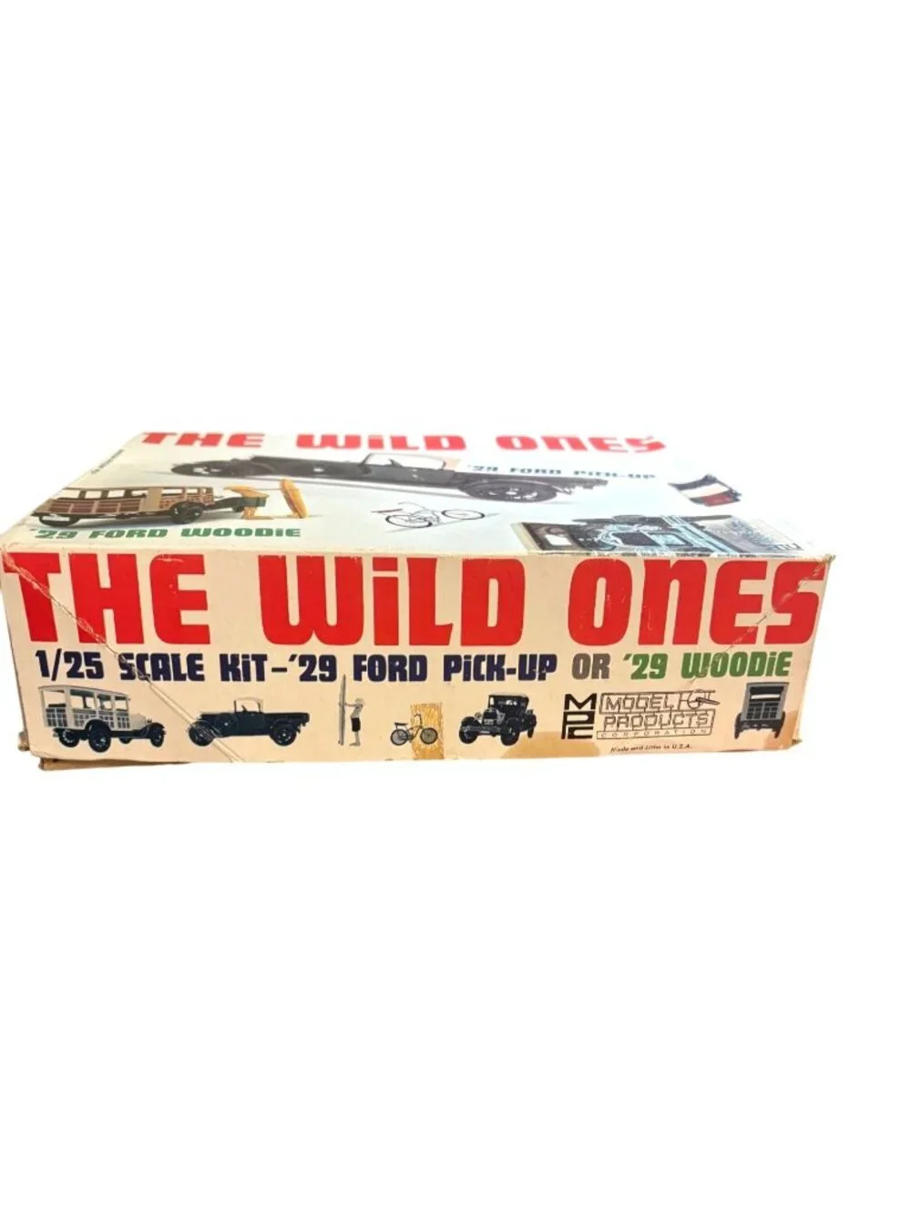 Vintage The Wild Ones 29 Ford Pick-Up Or Woodie 1/25 Model Kit MPC 300-149 Unass